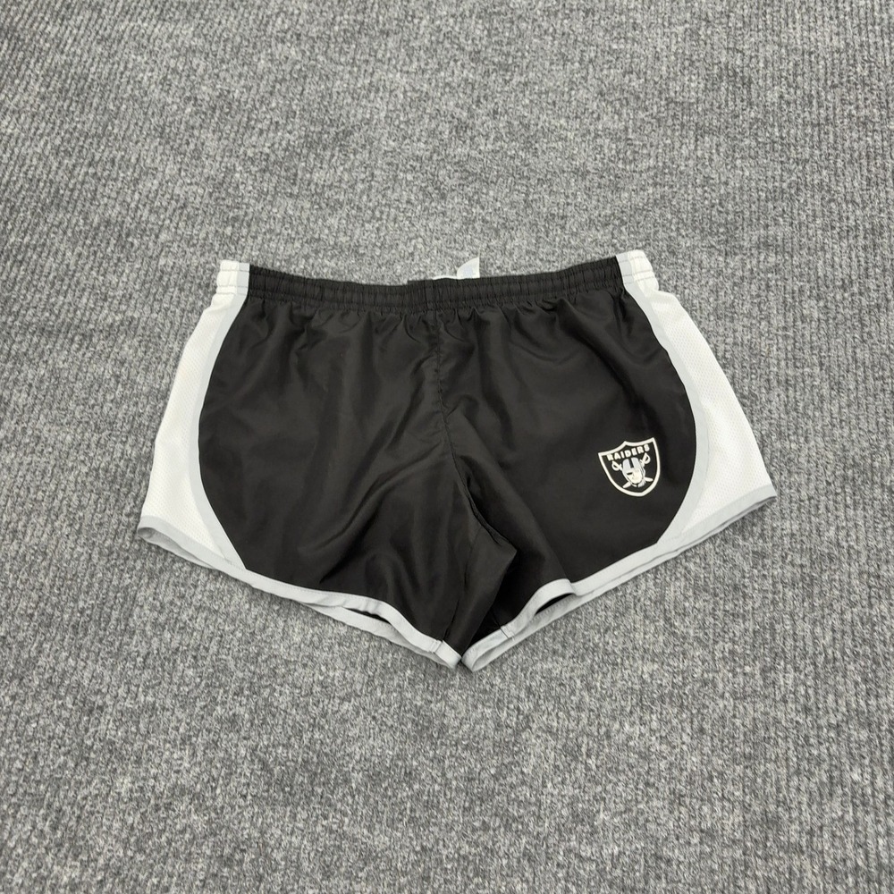 Las Vegas Raiders NFL Team Apparel Shorts Youth 12/14 Black Polyester‎ Athletic